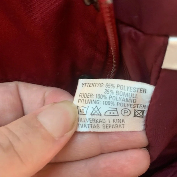 Vintage  Jackson Hole Burgundy Bib Overall Snow Pants M - Picture 4 of 11